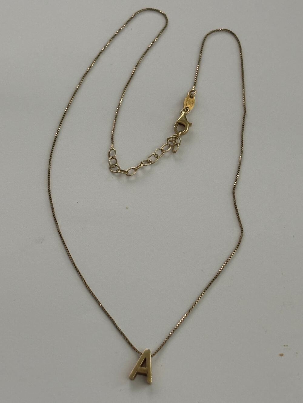 Dyadema Sterling Silver Necklace Pendant Gold Tone Letter A Initial Dainty